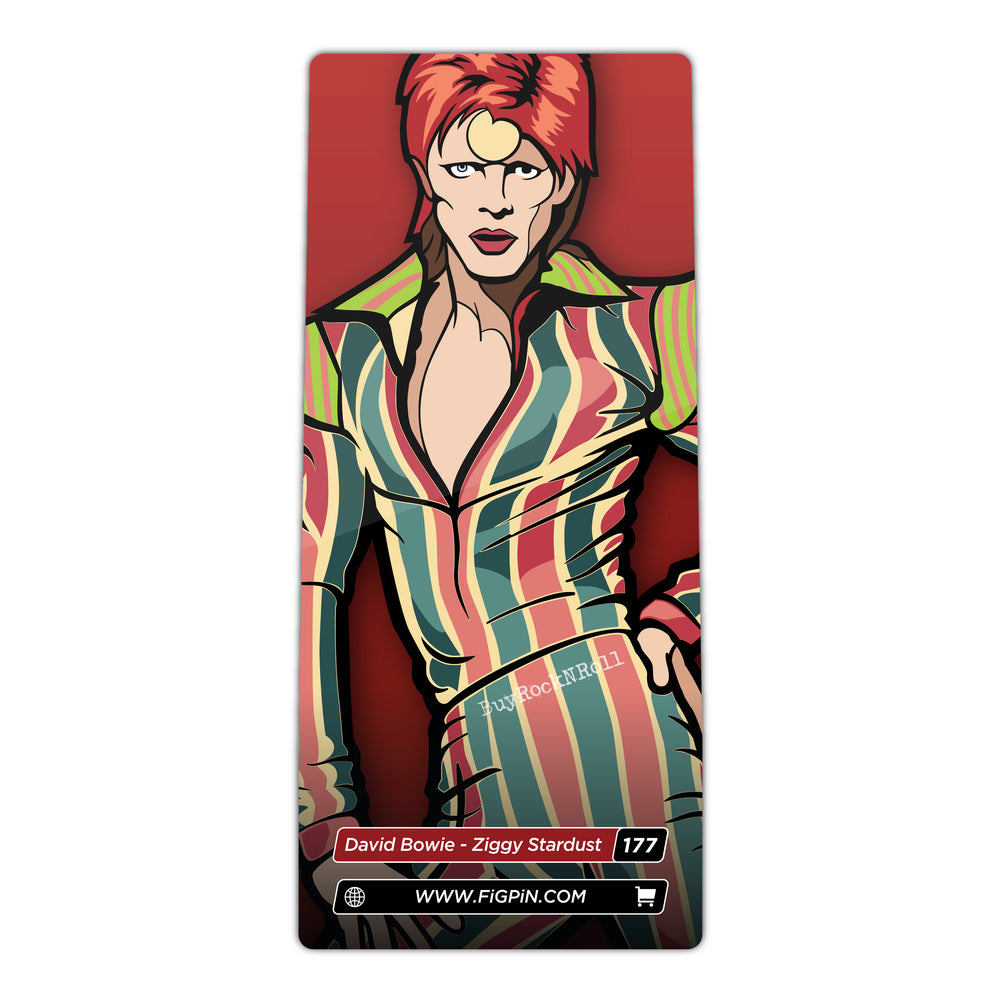 David Bowie Collectible 2019 FiGPiN Ziggy Stardust Pin #177 in Custom Display & Jewel Case