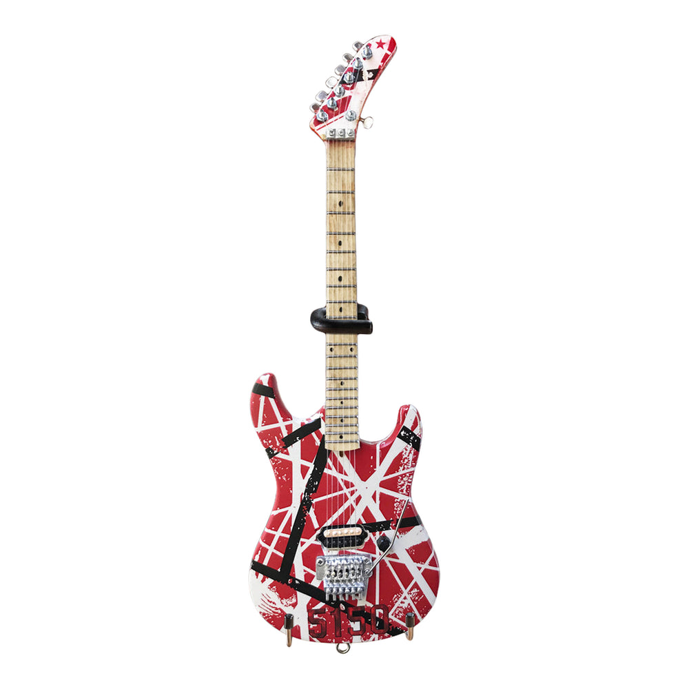 SOLD OUT! Eddie Van Halen Collectible Axe Heaven EVH "Frankenstein" Mini Guitar Replica in EVH Guitar Case
