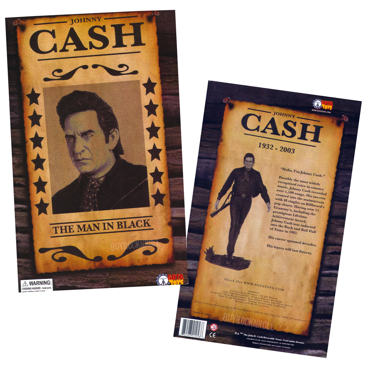 Johnny Cash Collectible 2006 SOTA Toys Man In Black / Walk The Line Figure