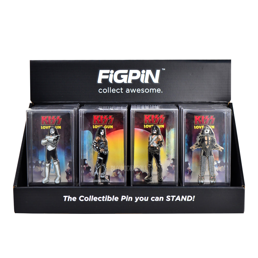 FiGPiN Collectors Retail Display Storage Case - Holds 12 FiGPiN Displays  (AC/DC KISS David Bowie)