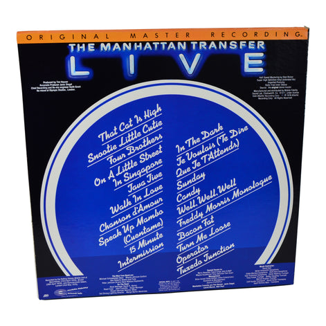 MFSL Collectors: 1979 Mobile Fidelity The Manhattan Transfer Live LP #1-022