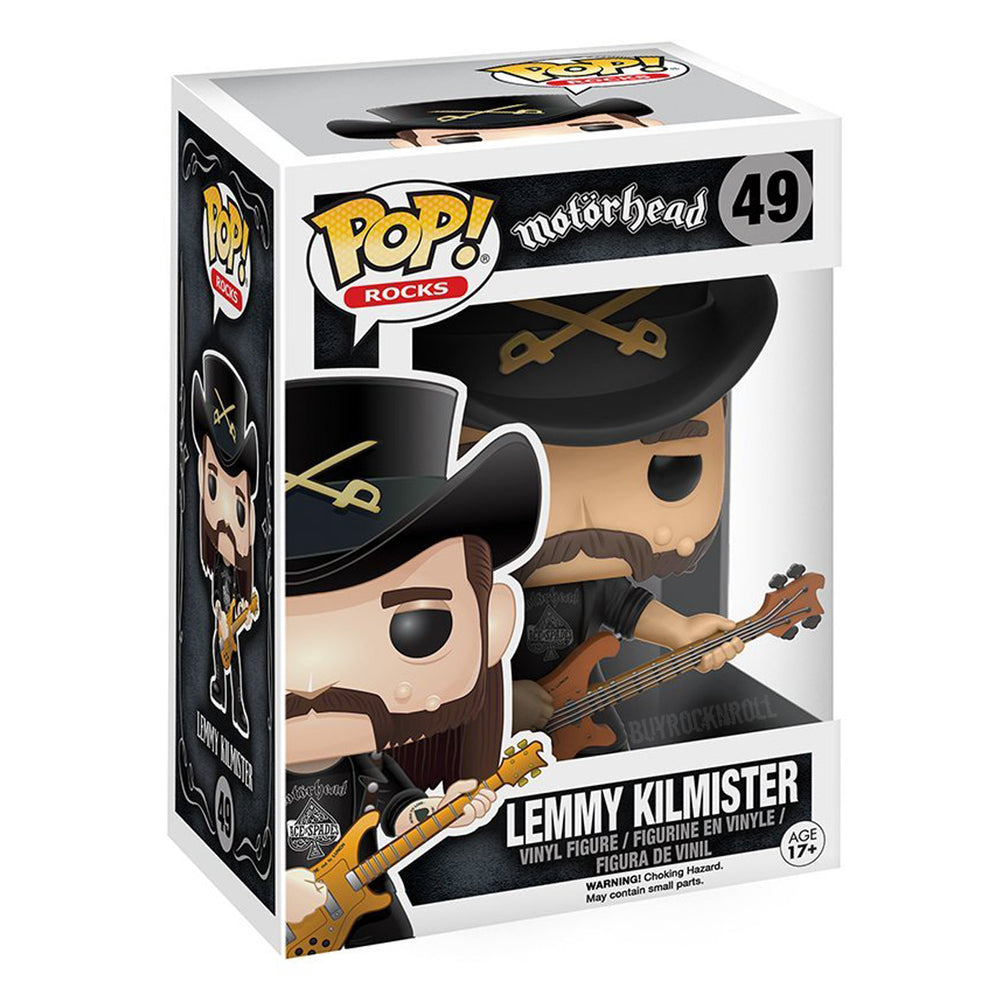 Motorhead 2016 Handpicked Funko Pop Rocks Lemmy Kilmister Figure #49 in Protector Case