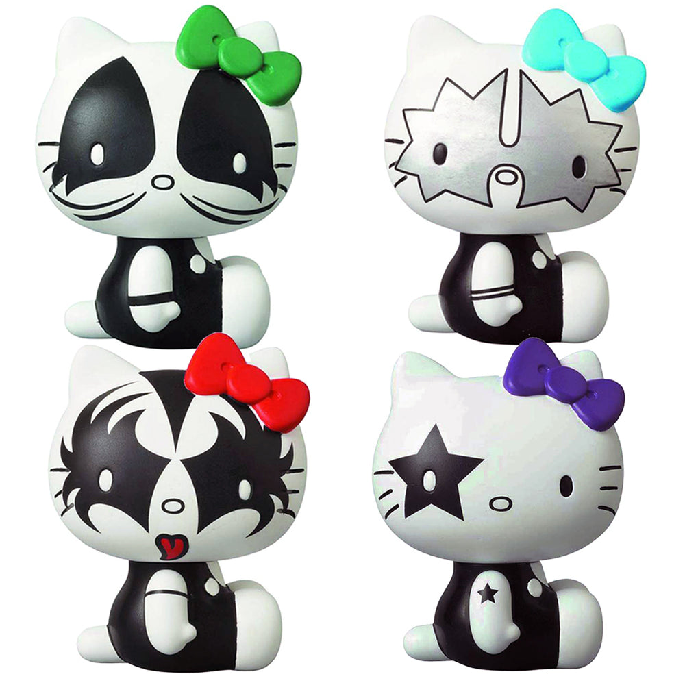 KISS 2013 Medicom Toy Sanrio Hello Kitty Collectible 3.8" Vinyl Doll Figure Set