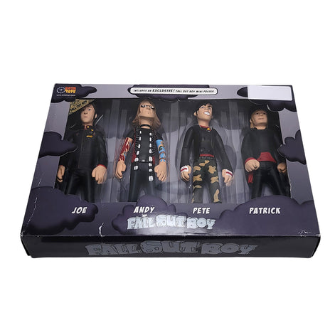 SOLD OUT! Fall Out Boy Collectible 2006 Sota Toys FOB Band Figures Boxed Set & Mini Poster