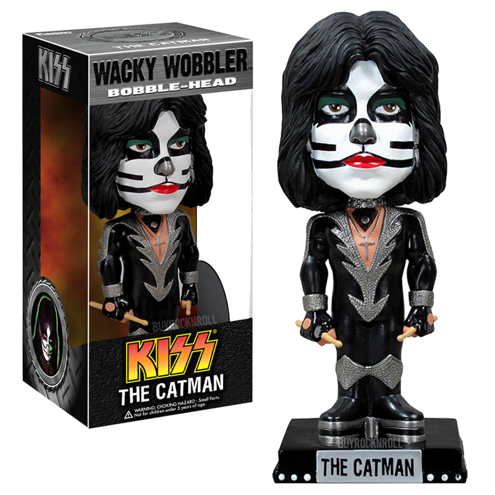 KISS 2011 Funko Wacky Wobbler Set of 4:  Demon  Starchild Spaceman Catman