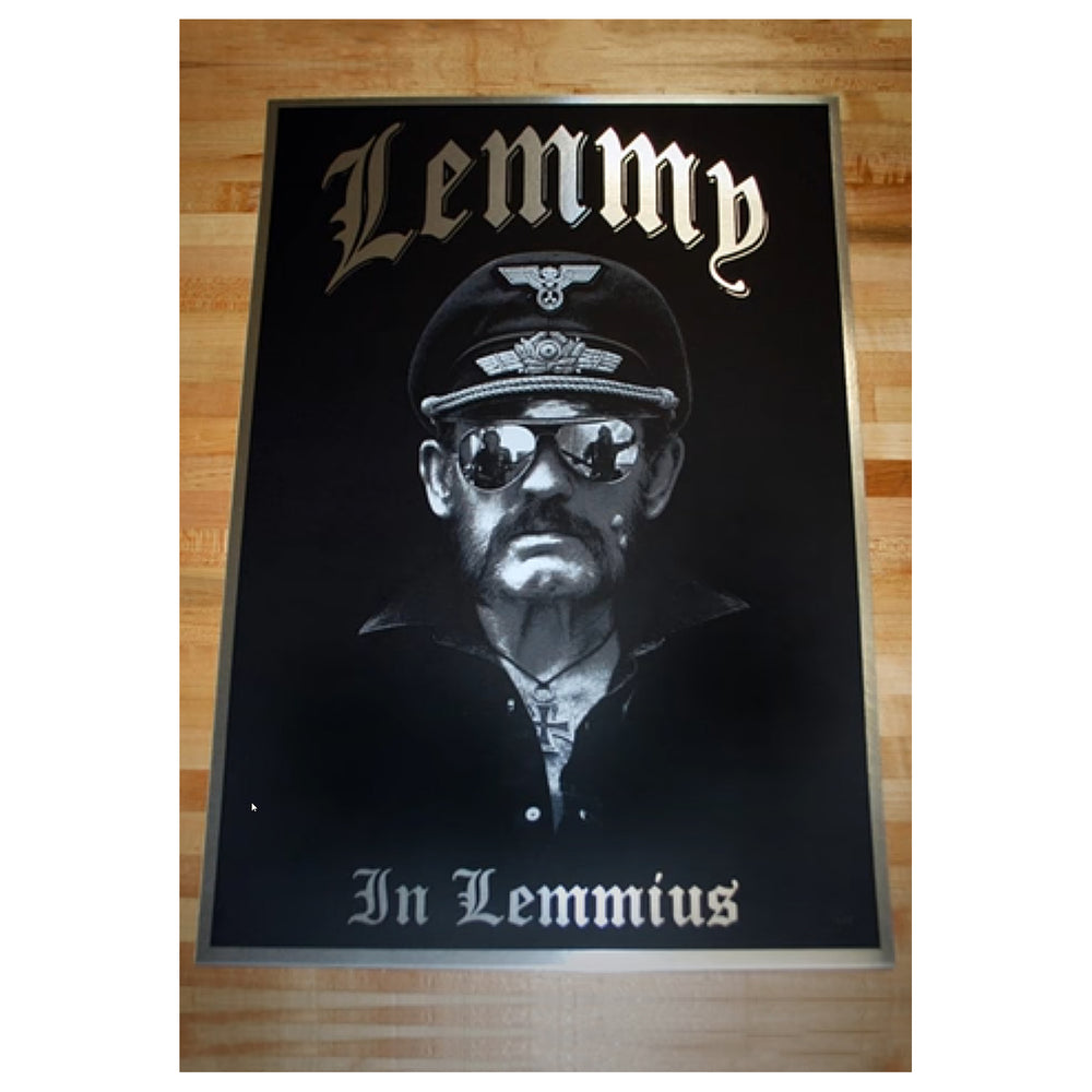 Motorhead Collectible Lemmy Kilmister In Lemmius Memorial Screen Printed 13x19 Poster #161/300