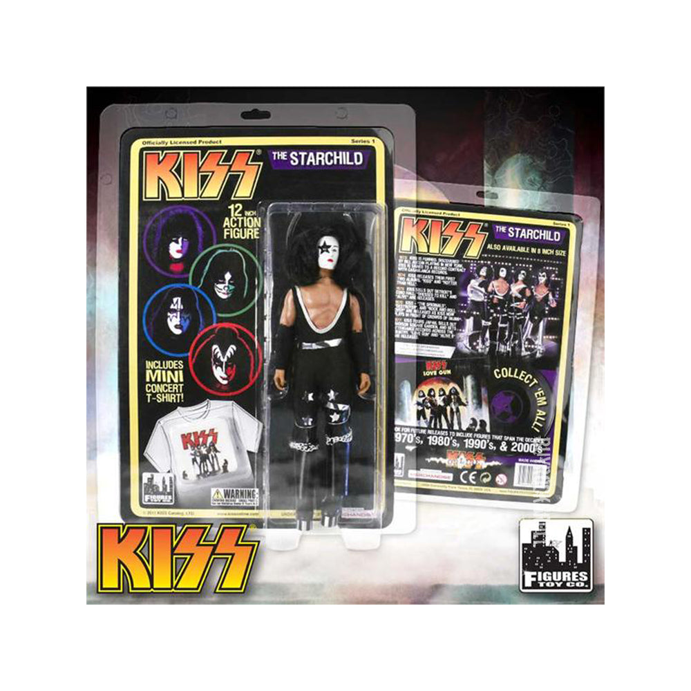 KISS 2011 Figures Toy Company Love Gun Series 1 Paul Stanley Starchild 12" Retro Mego Doll In Protective Display Case