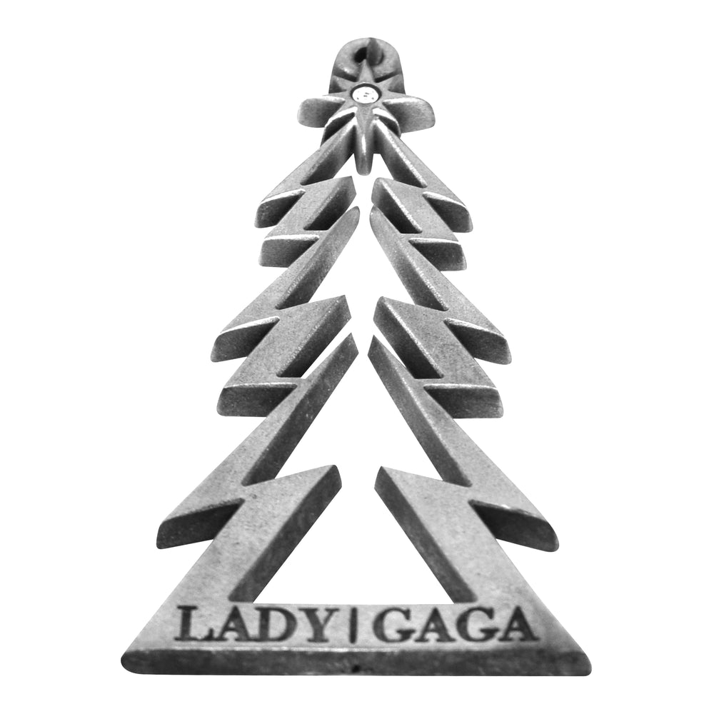 SOLD OUT! Lady Gaga Collectible 2010 Metal Christmas Tree 3" Ornament in Gift Box -Rare