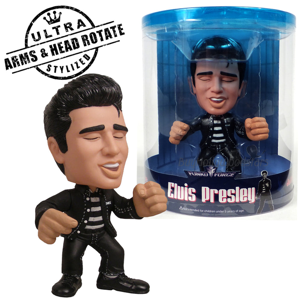 Elvis Presley Movie Collectible: 2009 Funko Force Jailhouse Rock Figure in Blue Lid Display Case