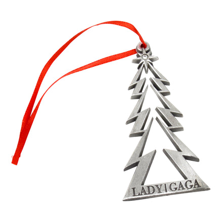 SOLD OUT! Lady Gaga Collectible 2010 Metal Christmas Tree 3" Ornament in Gift Box -Rare