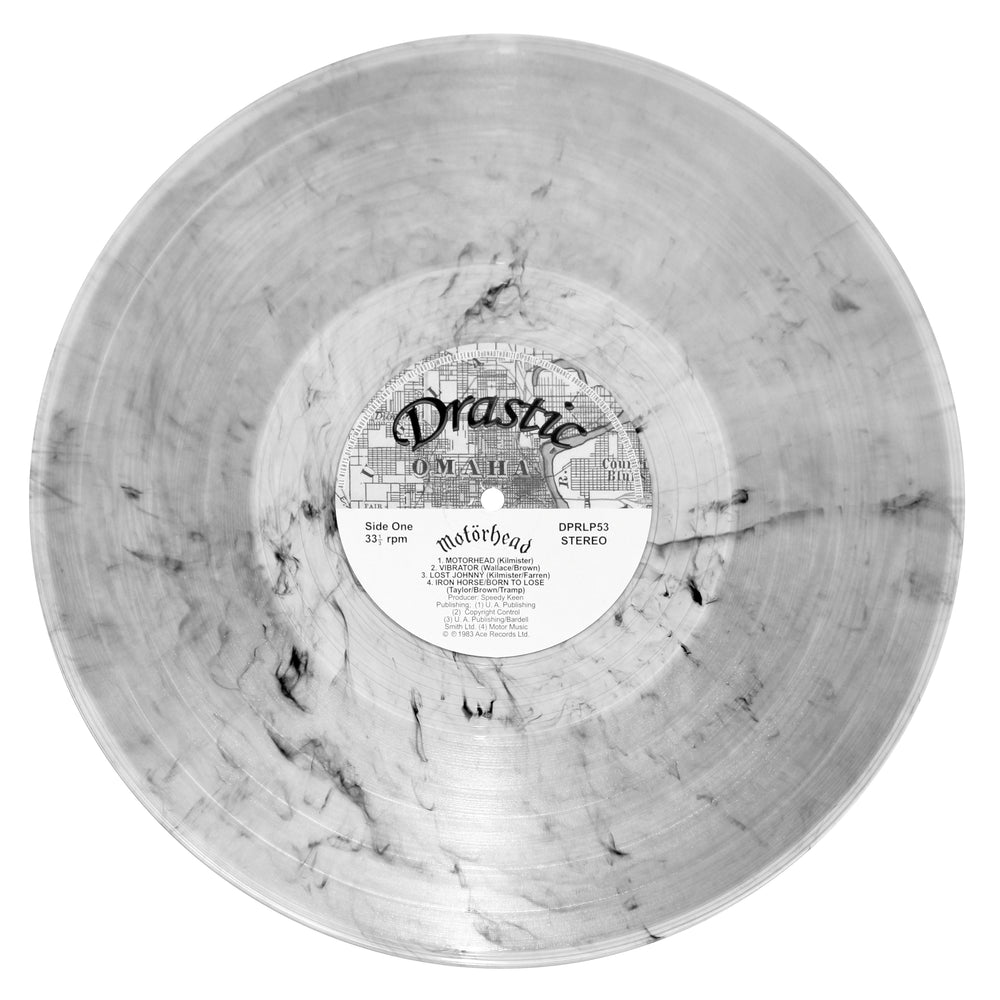 Motorhead Collectible 2015 Drastic Plastic Motörhead 200g Colored Clear Black "Smoke" Vinyl LP Limited Edition of 1500