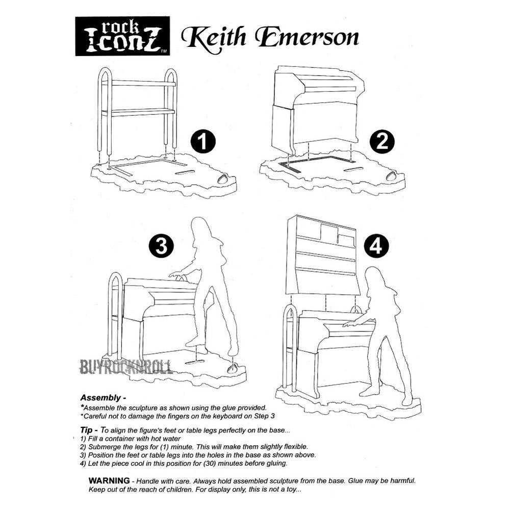 ELP Emerson Lake Palmer Collectible: 2006 KnuckleBonz Rock Iconz Keith Emerson Statue - SOLD!