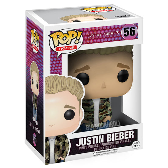 Justin Bieber Handpicked 2017 Funko POP! Rocks Figure #56 in a Protector Display Case