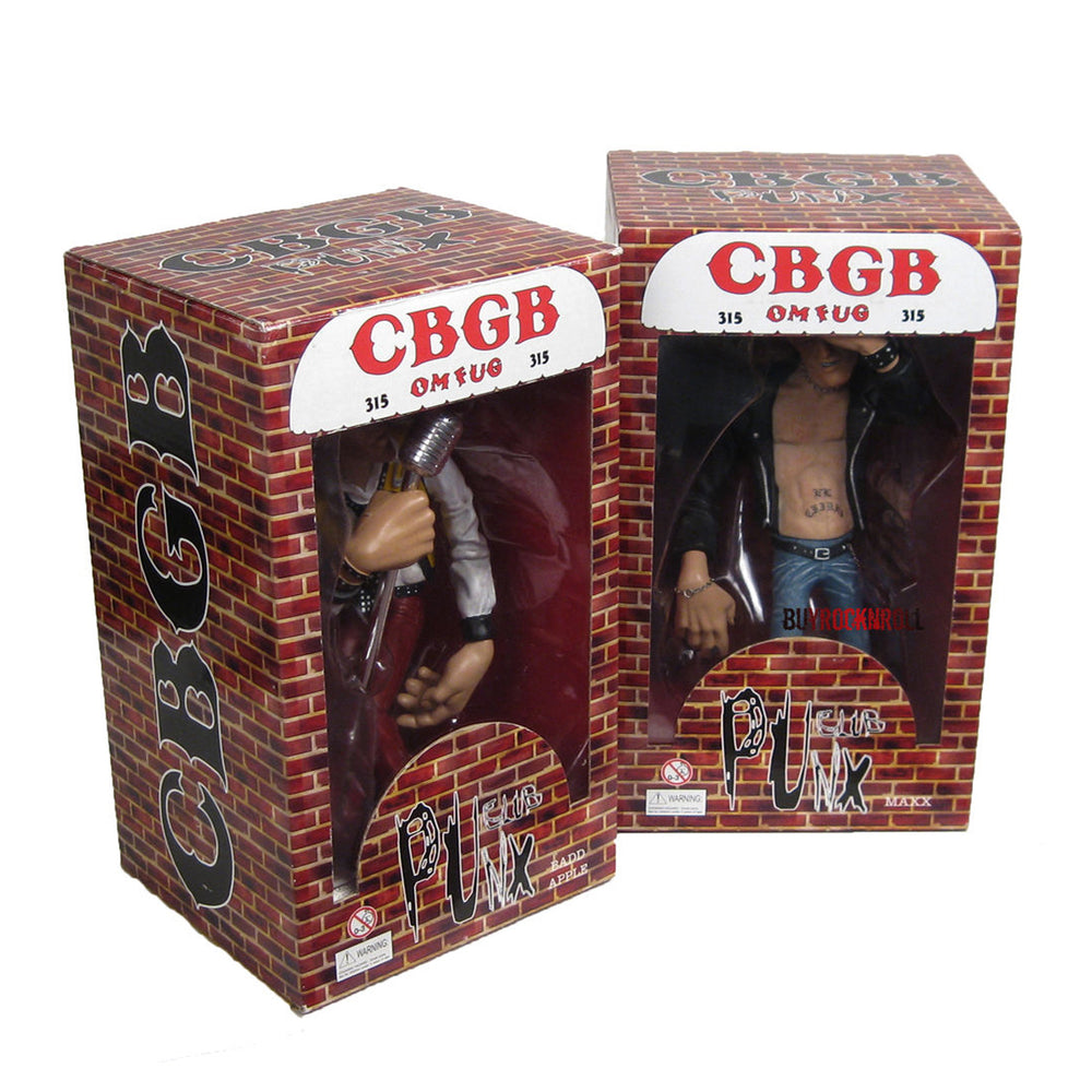 SOLD OUT! Sex Pistols Collectibles: 2003 CBGB Punx Club Figures - Maxx & Badd Apple  aka Sid Vicious and Johnny Rotten