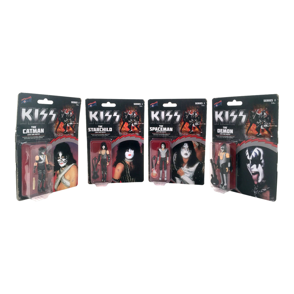KISS Collectible 2015 Bif Bang Pow! Series 1 Love Gn 3 3/4 Inch 4 Figures Set