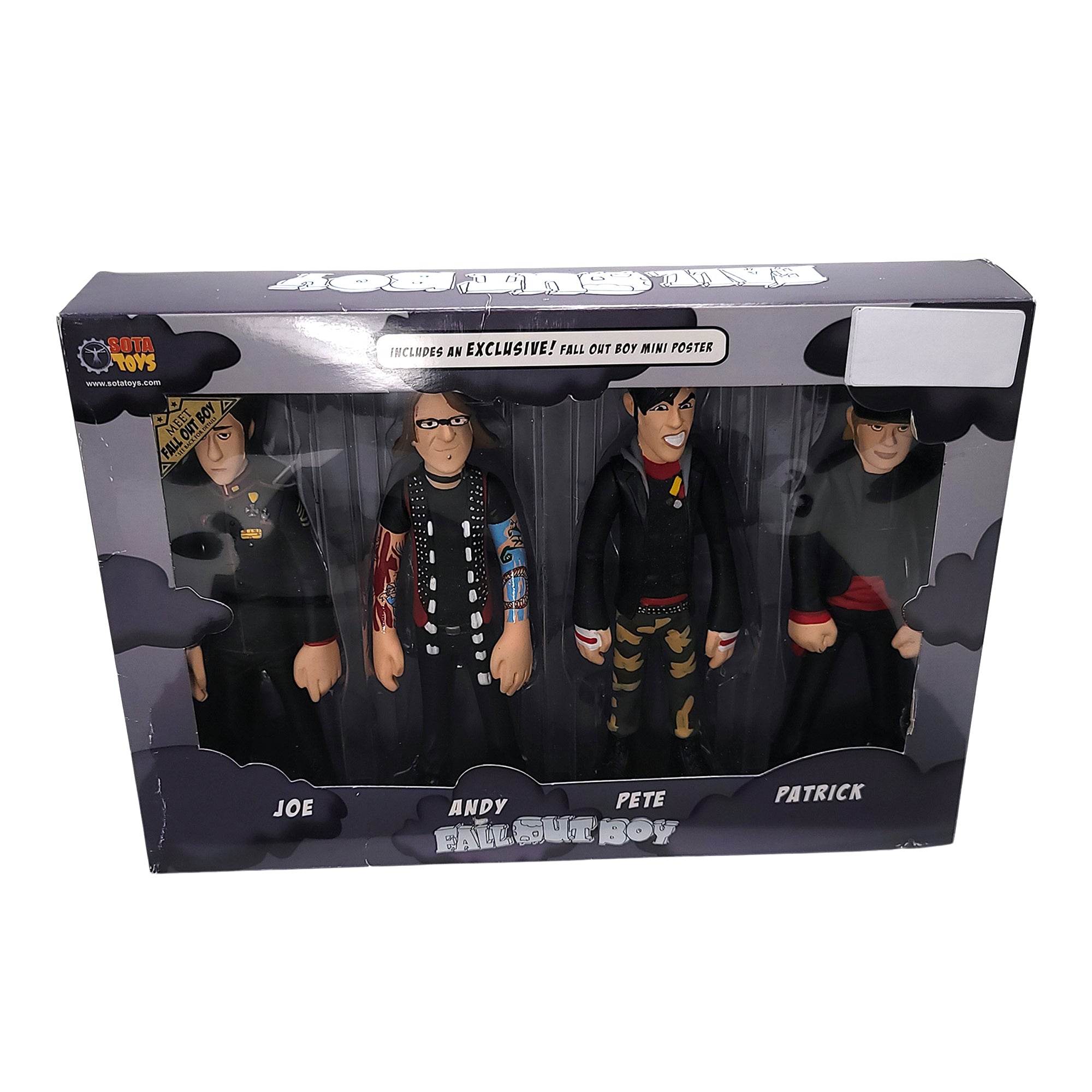 SOLD OUT! Fall Out Boy Collectible 2006 Sota Toys FOB Band Figures Boxed Set & Mini Poster