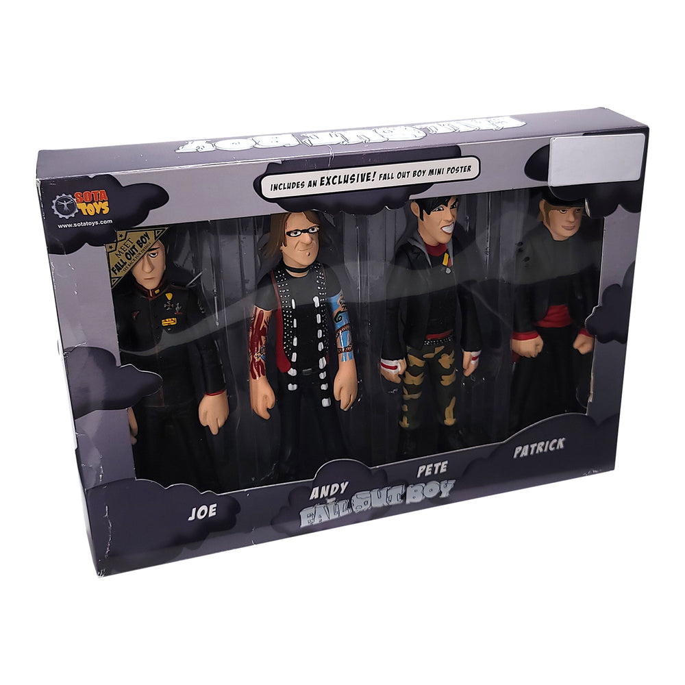 Fall Out Boy Collectible 2006 Sota Toys FOB Band Figures Boxed Set & Mini Poster