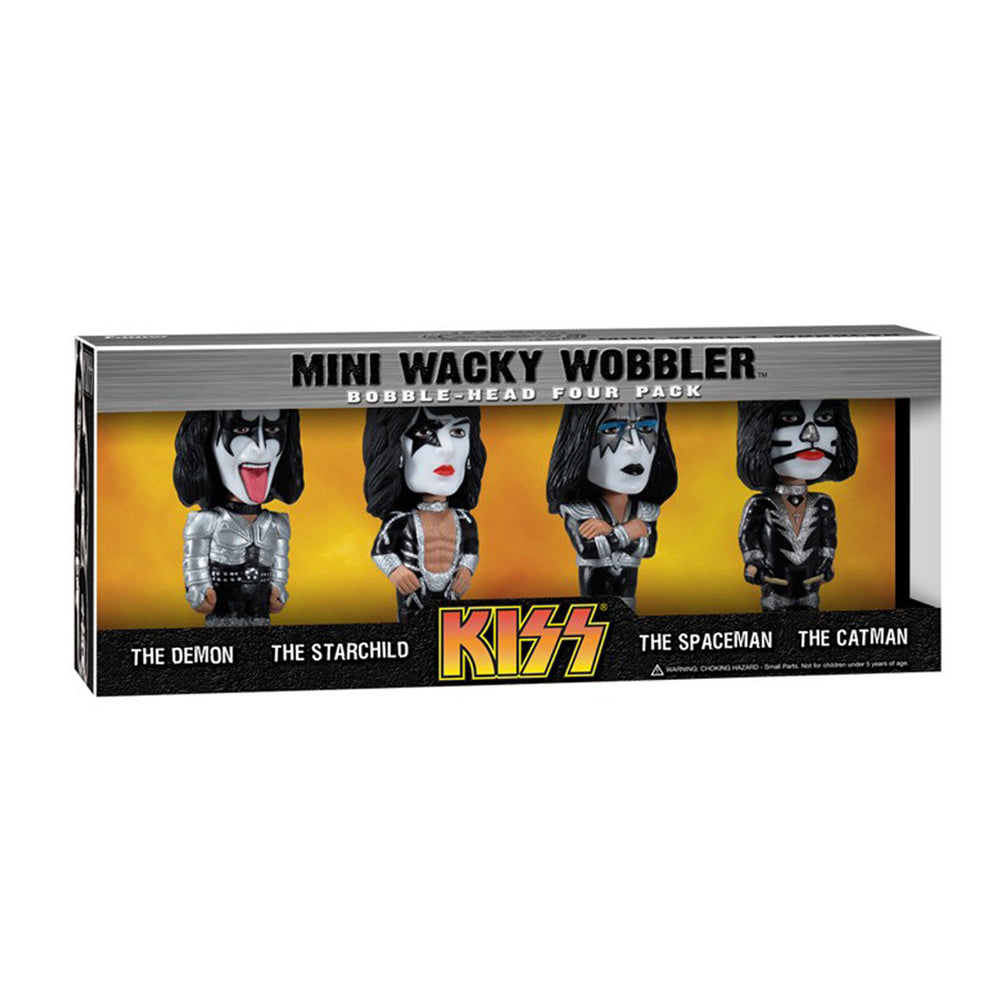 KISS Collectibles: 2012 Funko Mini Kisses Wacky Wobblers Bobble Head Figures