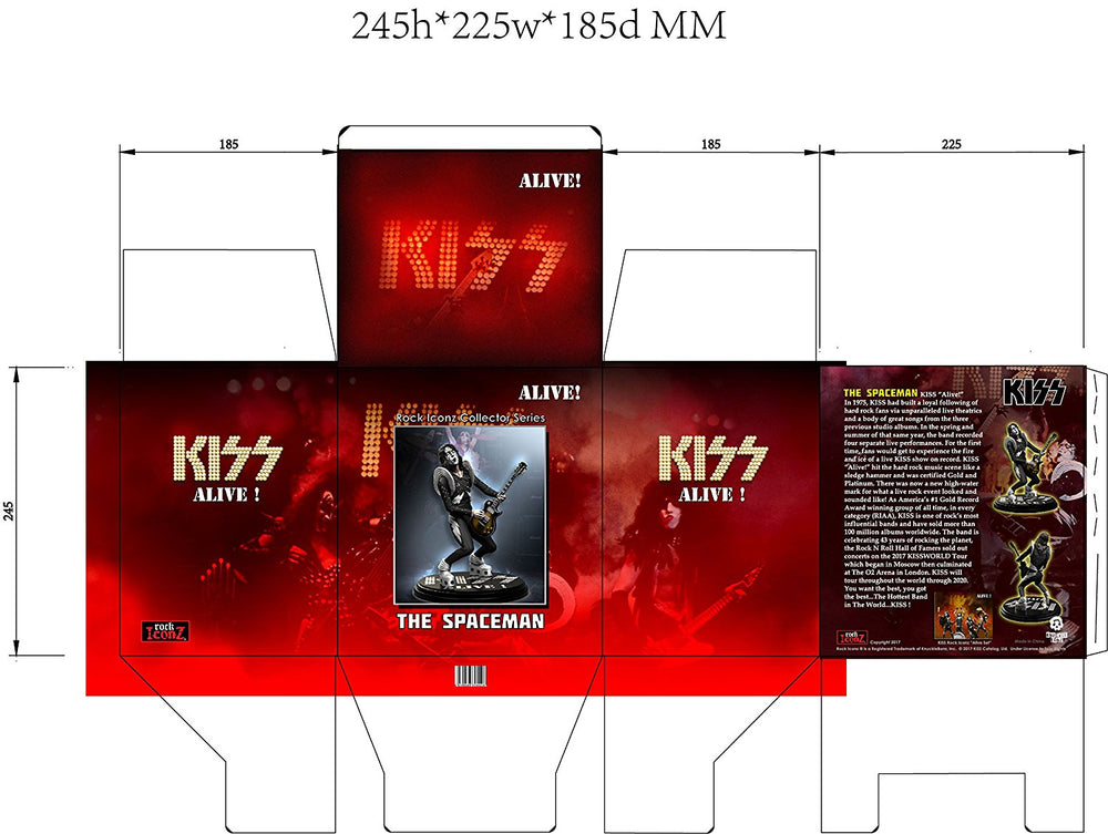 SOLD OUT KISS Collectible: 2018 KnuckleBonz Rock Iconz Alive Ace Frehley Statue