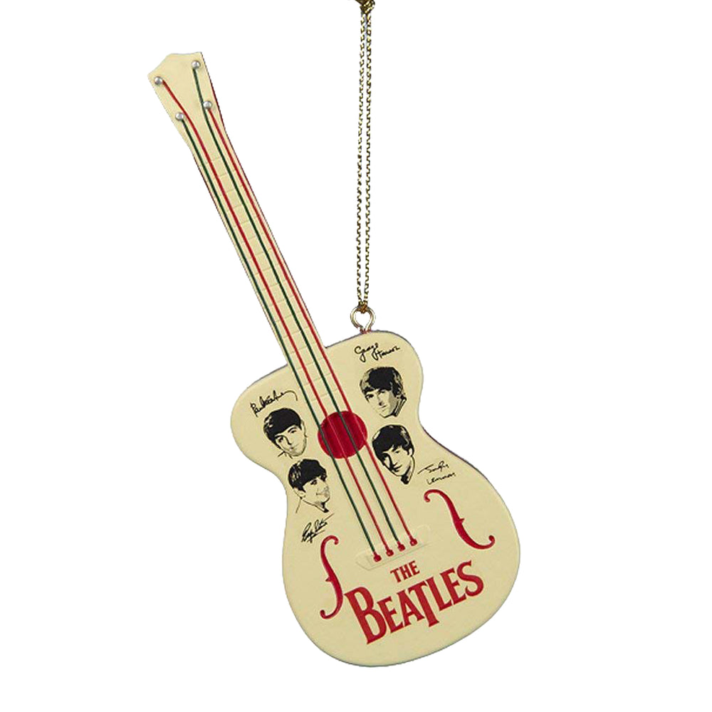 Rare Beatles Collectible 2015 Kurt Adler Fab 4 Retro Toy 5" Guitar Christmas Ornament