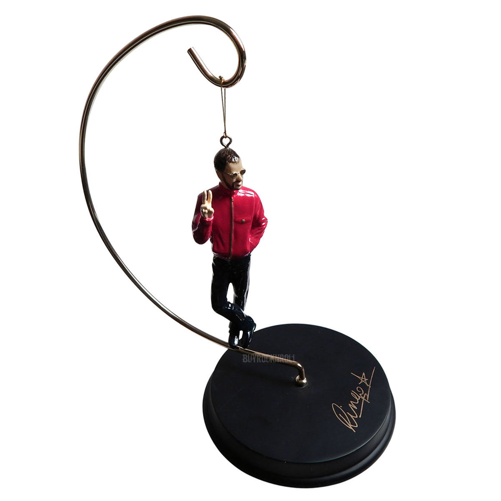 Rare Beatles Collectible 1996 Gartland Ringo Starr Figure Christmas Peace Ornament