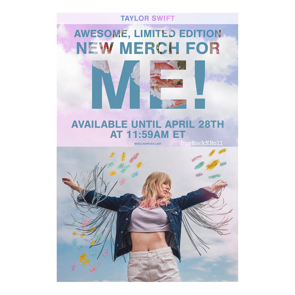 Taylor Swift Online Store 2019 Merchandise: Glitter Lithograph ME (Lover Album)