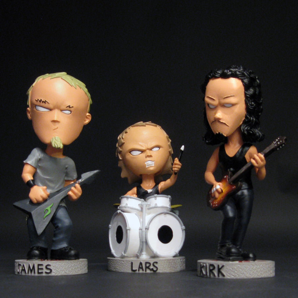 SOLD OUT! Metallica Collectible Rare 2003 NECA Head Knocker Set of 3 (Bobble Figure)