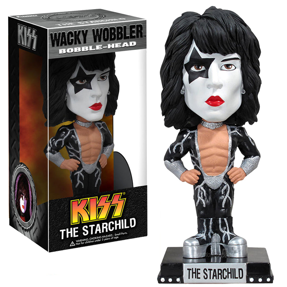 KISS 2011 Funko Wacky Wobbler Set of 4:  Demon  Starchild Spaceman Catman